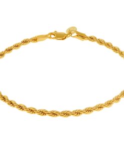 Gold Plated 4mm Rope Chain Anklet