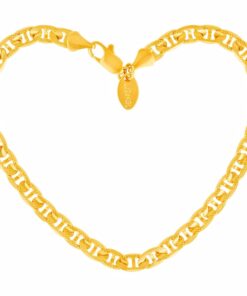 Gold Plated 5mm Crushed Mariner Anklet