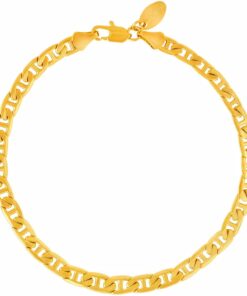 Gold Plated 5mm Mariner Link Anklet