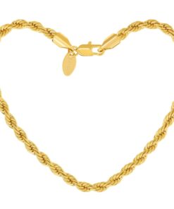 Gold Plated 5mm Rope Chain Anklet