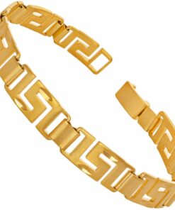 Gold Plated 8.5mm Greek Key Bracelet