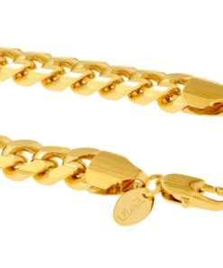 Gold Plated 9mm Cuban Link Chain (Round)