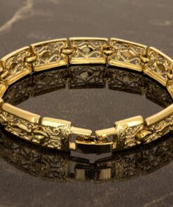 Gold Plated 9mm Filigree Bracelet