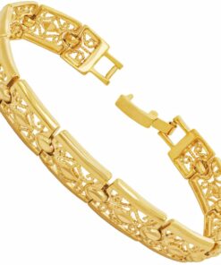 Gold Plated 9mm Filigree Bracelet