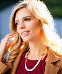 Gold Plated 9mm Herringbone Chain Necklace
