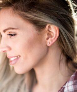 Gold Plated Cubic Zirconia Stud Earrings