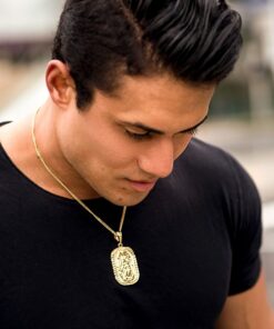 Gold Plated Our Lady of Guadalupe Pendant with Necklace