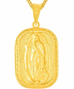 Gold Plated Our Lady of Guadalupe Pendant with Necklace