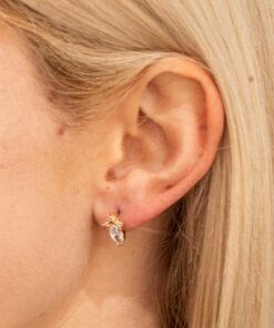 Cubic Zirconia Marquise Birthstone Stud Earrings