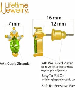 Gold-plated-birthstone-marquise-earrings