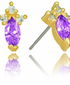 Gold-plated-birthstone-marquise-earrings