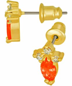 Cubic Zirconia Marquise Birthstone Stud Earrings