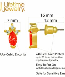 Gold-plated-birthstone-marquise-earrings-