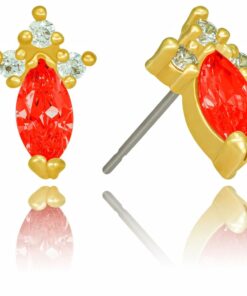 Gold-plated-birthstone-marquise-earrings-