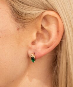 Cubic Zirconia Marquise Birthstone Stud Earrings
