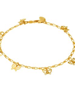 Gold Plated Butterfly Anklet