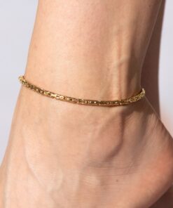 Gold Plated Byzantine Chain Anklet