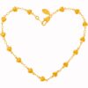 Gold Plated Solid Heart Link Anklet
