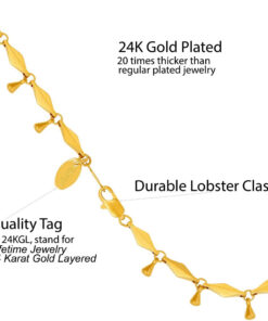 Gold Plated Teardrop Anklet
