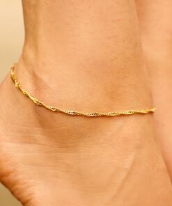 Gold Plated Whisper Chain Anklet