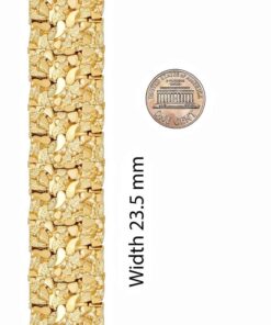 Gold Plated 23mm Extra Wide Nugget Bracelet