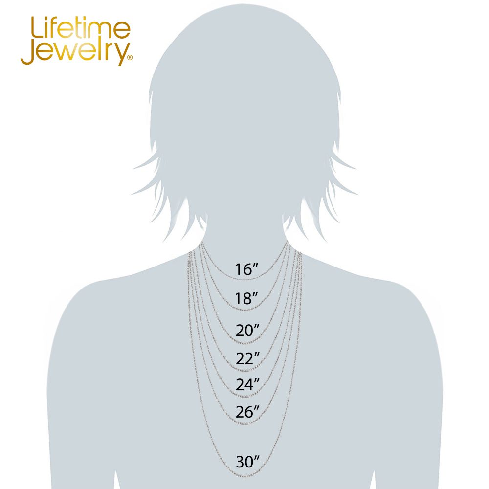 White Gold plated 1.5mm Figaro Chain (Rhodium)