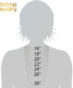 4mm Figaro Necklace (White Gold Look) by inches