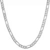 4mm Figaro Necklace (White Gold Look)