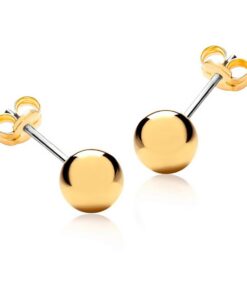 Gold Plated 6mm Ball Studs Earings