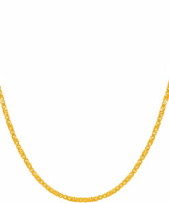 Gold Plated 1.7mm Twisted Box Chain Necklace