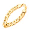 Gold plated 11mm Gold Cuban Link Bracelet Flat