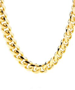 Gold Plated 11mm Gold Cuban Link Chain