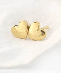 Gold Plated Heart Studs