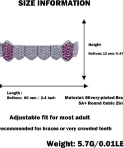 Alternative view of JINAO Grillz Teeth Men - Grills for Your Teeth 8 Top & Bottom Set, 18K Gold-Plated Brass Dental Grills with Molding Bars, Unisex Hip-Hop Rapper Costume Accessory
