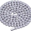 JINAO 6MM Tennis Chain Necklace 18k Gold Plated 1 Row Lab Simulated Diamond Iced Out Cubic Zirconia Chain Men's Hip hop Tennis Choker Necklace Chain for Men Women