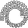 JINAO Cuban Link Chain for Men - 20MM Iced Out Miami Mens Necklace 14K Gold Plated Cubic Zirconia Women Hip Hop Jewelry
